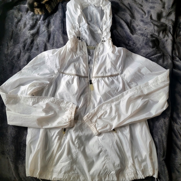 Athleta Windbreaker Jacket  in White Size M - Picture 1 of 6